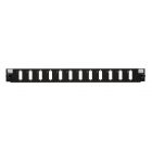 Front LC/SC 12 Ports, schwarz Quad/Duplex für 19" Patchpanel