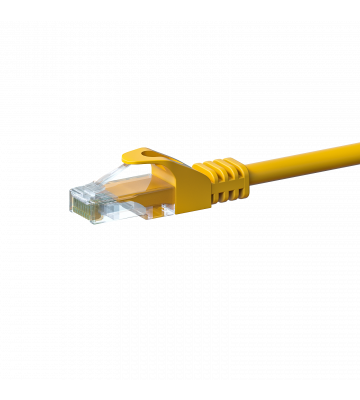 CAT5e Kabel U/UTP  - 1 Meter - gelb - 100% Kupfer