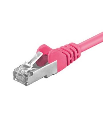 CAT5e Kabel FTP - 0,25 Meter - rosa
