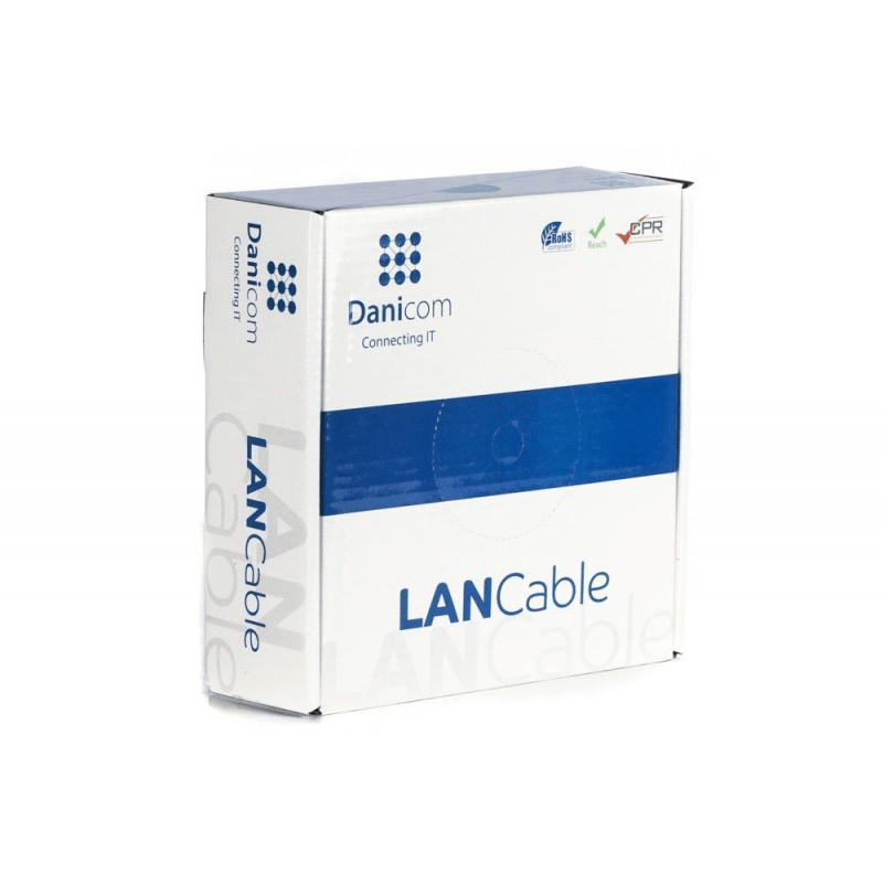 CAT5e Netzwerkkabel Starrleiter - F/UTP - 100 Meter - grau CCA