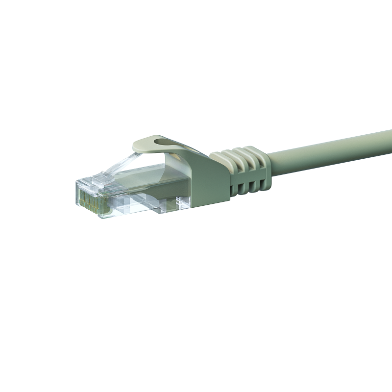 CAT5e Kabel U/UTP  - 15 Meter - grau - 100% Kupfer