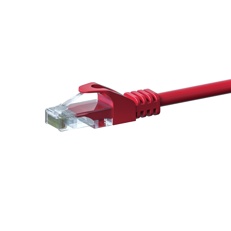 CAT5e Kabel U/UTP  - 10 Meter - rot - 100% Kupfer