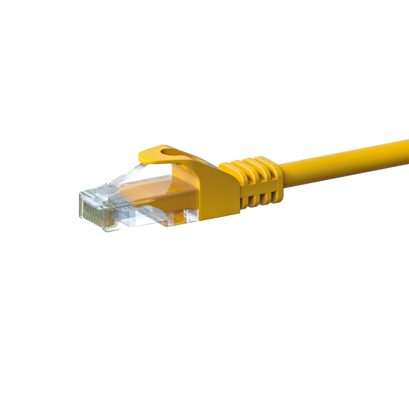 CAT5e Kabel U/UTP  - 15 Meter - gelb - 100% Kupfer