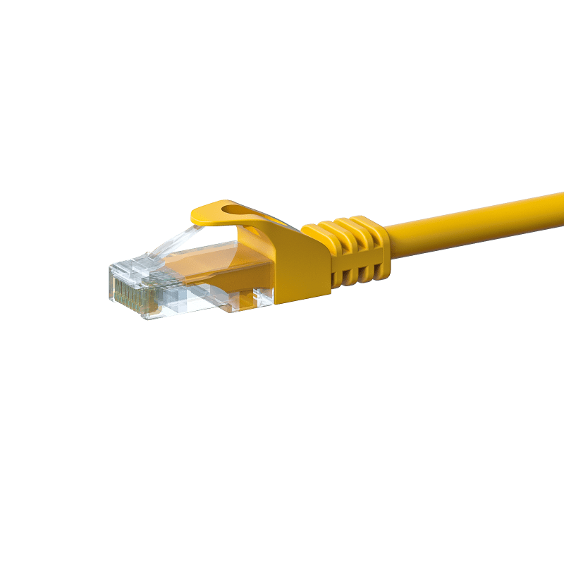 CAT5e Kabel U/UTP  - 20 Meter - gelb - 100% Kupfer