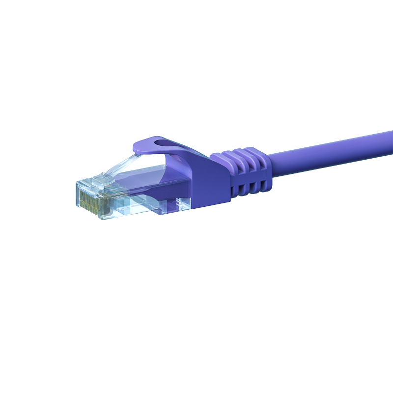 CAT5e Netzwerkkabel, U/UTP, 0,25 Meter, Violet, 100% Kupfer