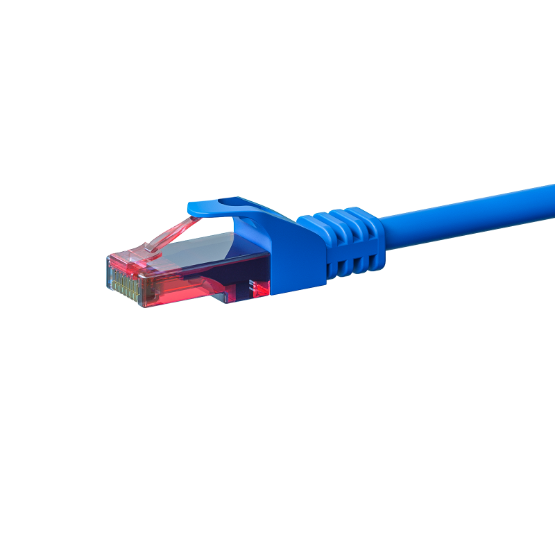 CAT6 Kabel U/UTP - 2 Meter - blau - 100% Kupfer