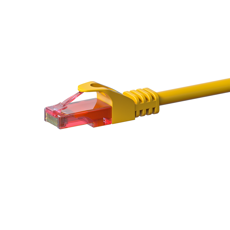 CAT6 Kabel U/UTP - 3 Meter - gelb - 100% Kupfer