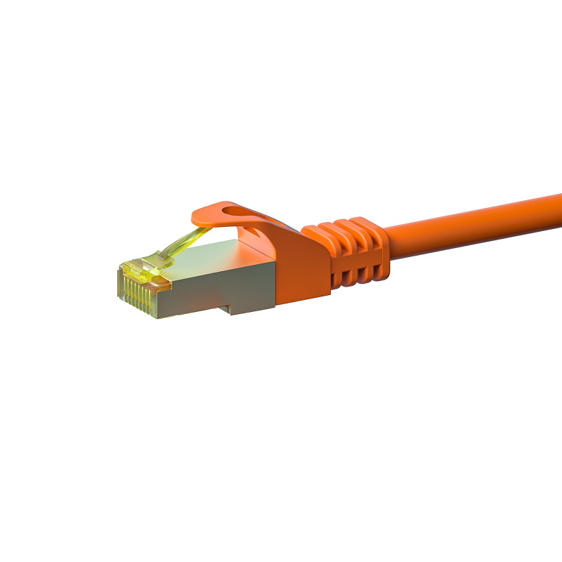 Cat7 Kabel S/FTP/PIMF - 0,25 Meter - orange