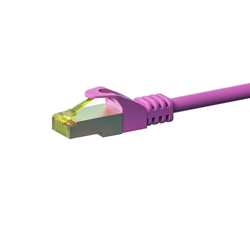 Cat7 Kabel S/FTP/PIMF - 0,25 Meter - rosa