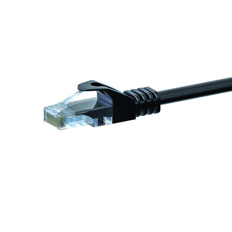 CAT5e Kabel U/UTP - 2 Meter - schwarz - CCA