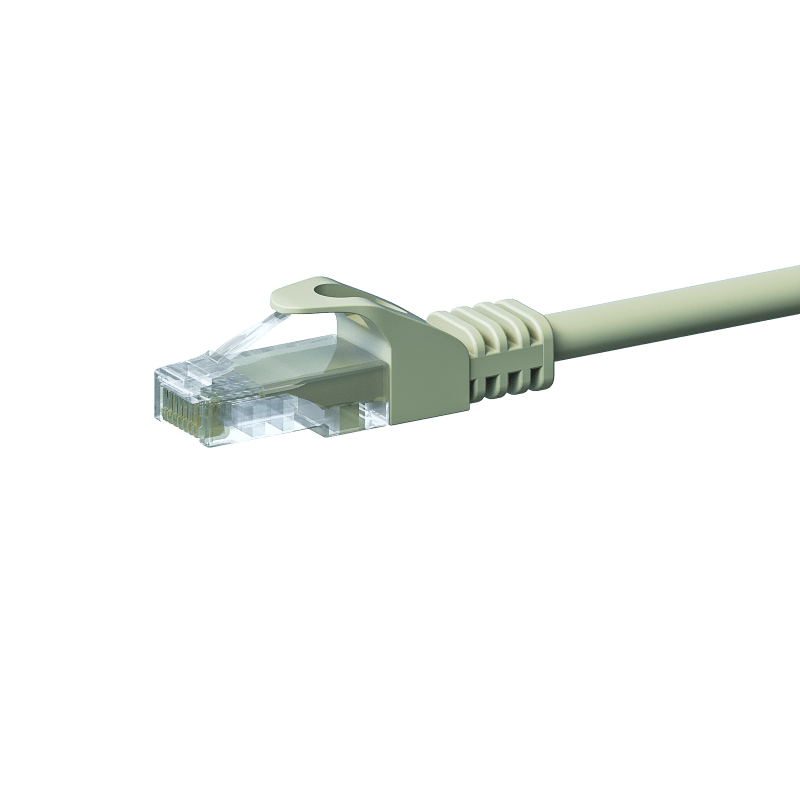 CAT5e Kabel U/UTP - 0,25 Meter - grau - CCA