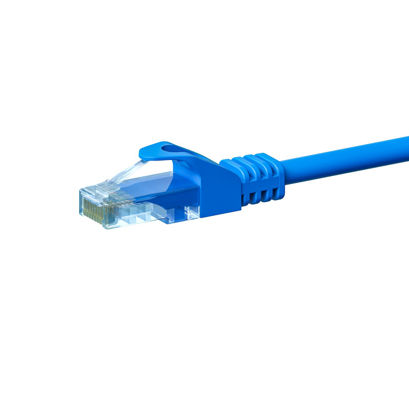 CAT5e Kabel U/UTP - 0,25 Meter - blau - CCA