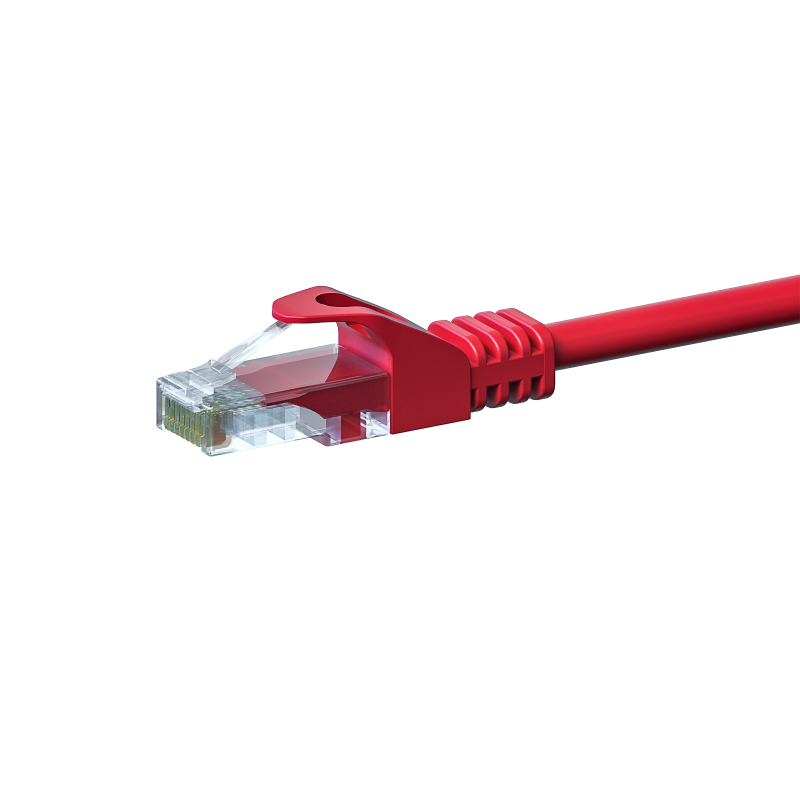 CAT5e Kabel U/UTP  - 1 Meter - rot - CCA