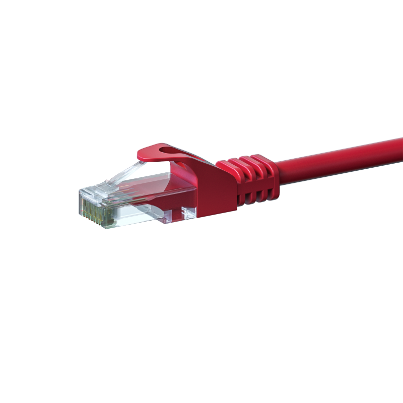 CAT6 Kabel U/UTP - 0,25 Meter - rot - CCA