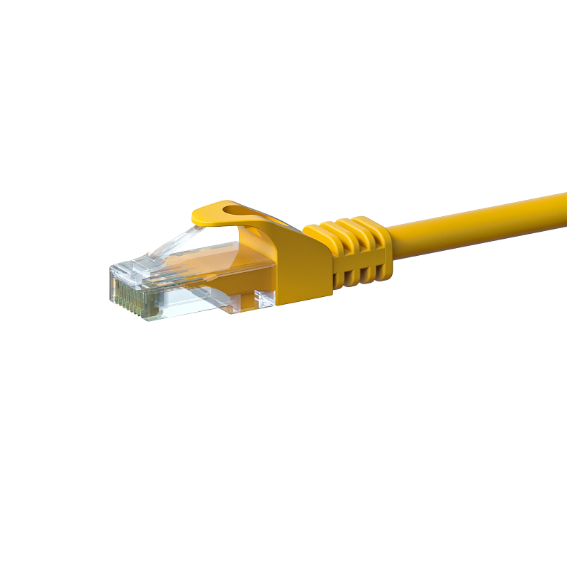CAT6 Kabel U/UTP - 0,25 Meter - gelb - CCA