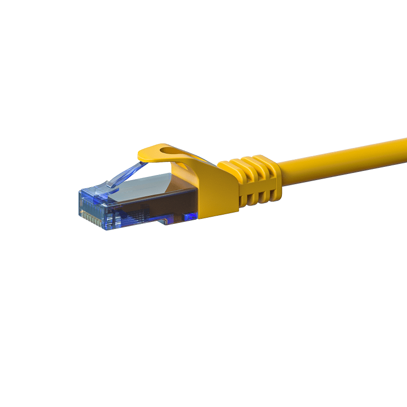 UTP CAT6a patchkabel 7,50m geel - 100% koper