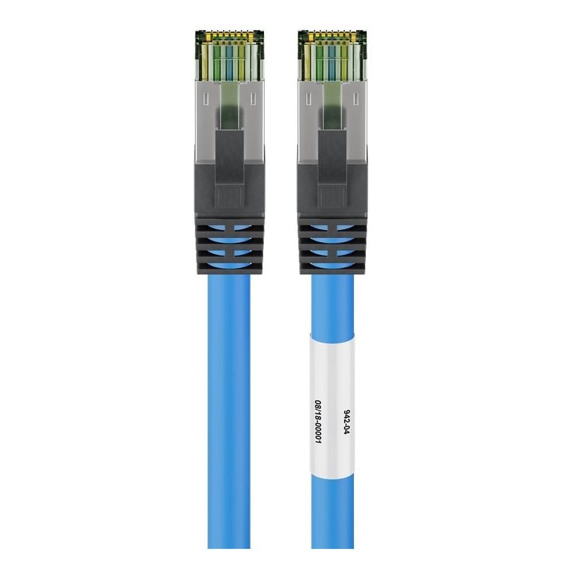 Cat8 Kabel S/FTP/PIMF - 0,25 Meter - blau