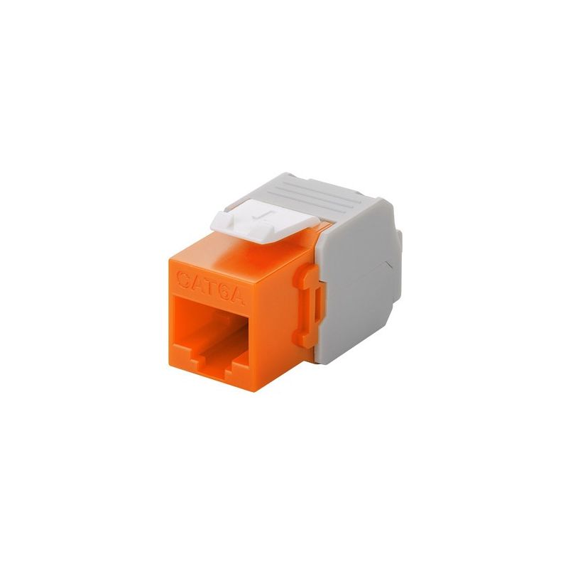 Keystone Konnektor CAT 6a UTP - Toolless - Orange